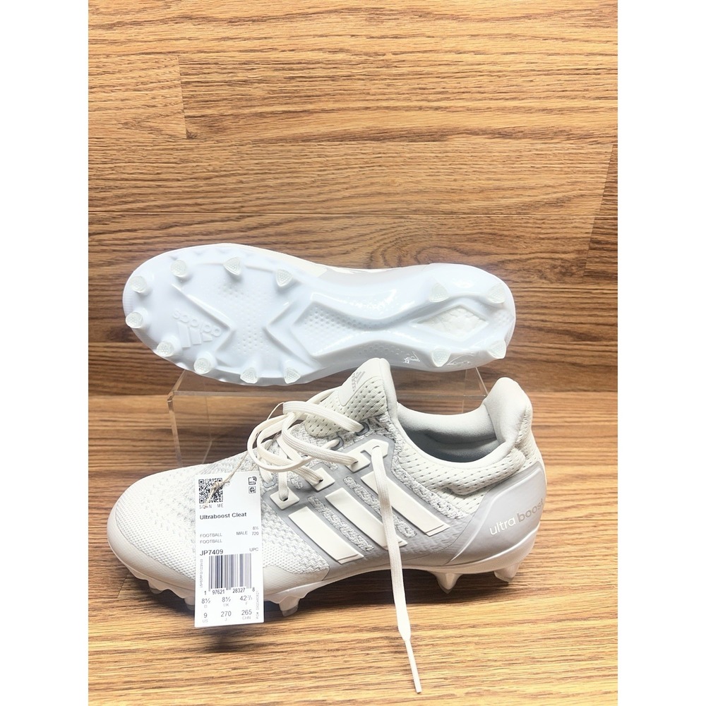 NEW Adidas Ultraboost Football Cleats White Granite Gray Size 9 JP7409 - Picture 13 of 13
